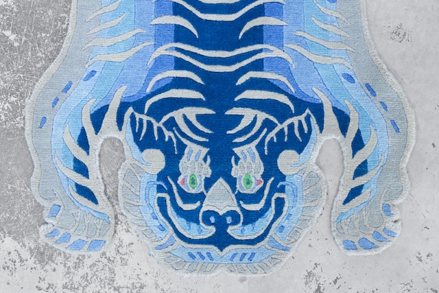 Tibetan Tiger Rug 《Sサイズ•ウール・オリジナル4・夏の藍染534》チベタンタイガーラグ