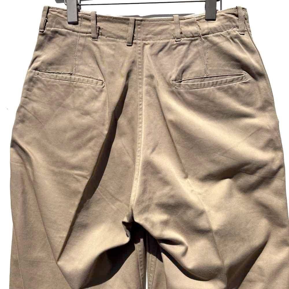 USARMY】Military Chino Trousers, Size 45, Khaki 【1940s-】Vintage