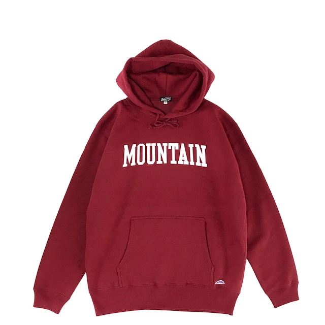 Mountain カレッジロゴ / 10.0oz 裏起毛スウェット / Pullover hoodie  / Burgundy