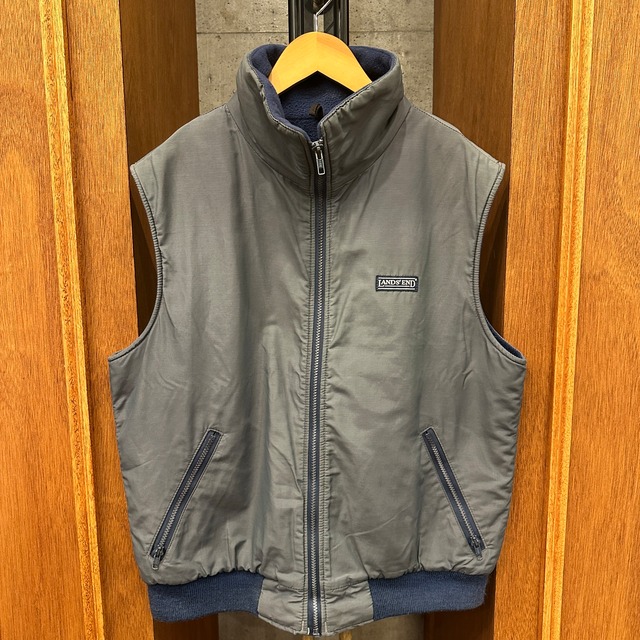 USA LAND'S END NYLON GRAY VEST ⑧