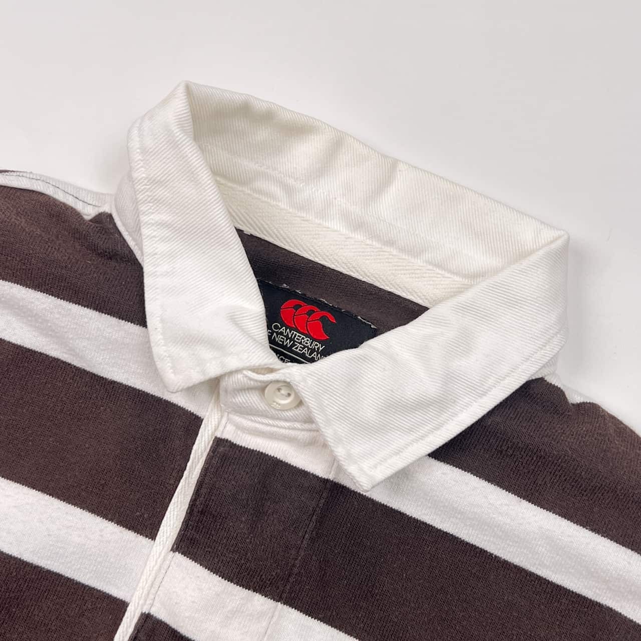 Canterbury of New Zealand カンタベリー ボーダー 長袖 ラグビーシャツ ポロシャツ S/メンズ