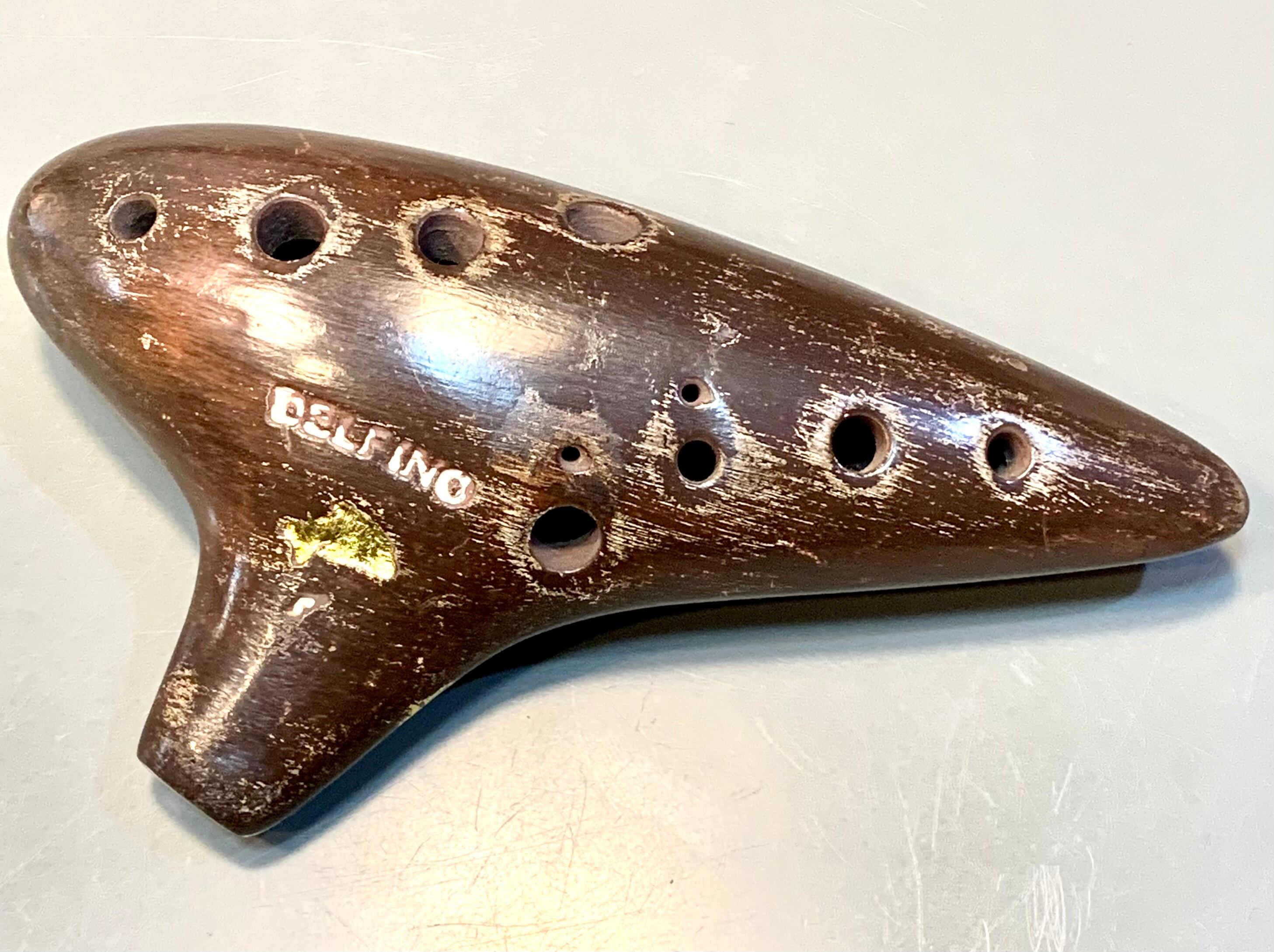 ⭕️DELFINOオカリナF(ソプラノ ヘ長調・黒陶焼)金沢市 土の音 ⭕️DELFINOオカリナF(ソプラノ ヘ長調・黒陶焼)金沢市 土の音