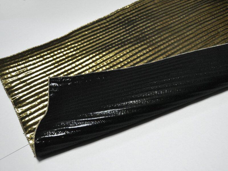 男女兼用 Unisex】Rumi Rock兵児帯「ギラヘコ」ゴールド×ブラック