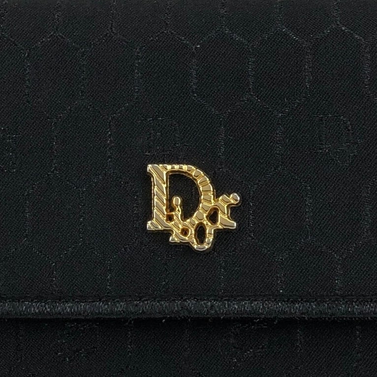 【Dior】クリスチャンディオール チェーンショルダー ヴィンテージ キャンバス 黒 レディース ショルダーバッグ Dior クリスチャンディオール チェーンショルダー ヴィンテージ