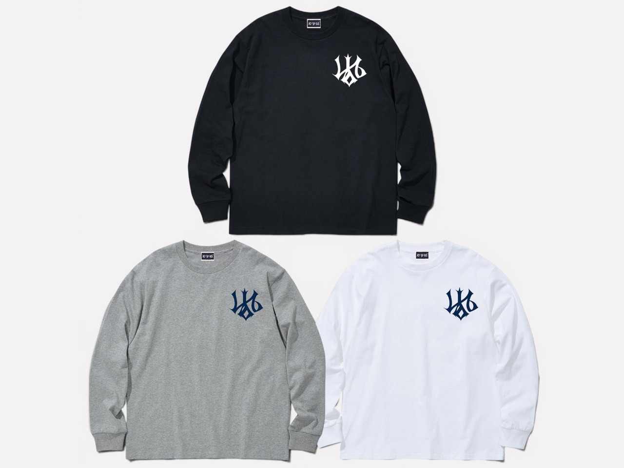 BX LOGO　L/S Tee /BLACK・WHITE・GRAY　日本製