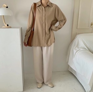 バックシャンとろみシャツ　AJ2205-602