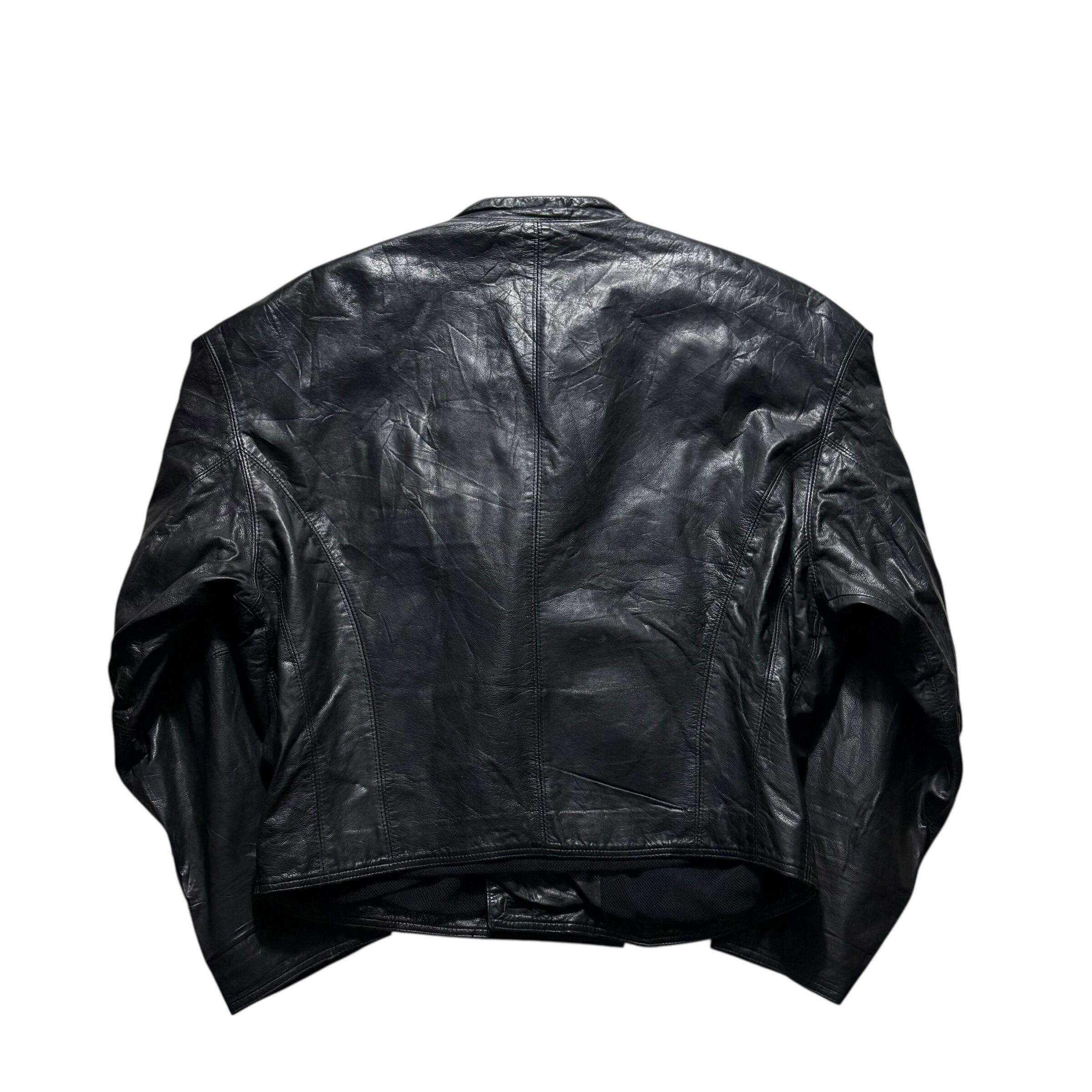 vintage LA MATTA black leather double riders | NOIR ONLINE