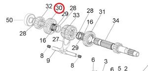Aprilia 15～20 RSV4 1000 6th gear on the sec. Z=27 2A000281