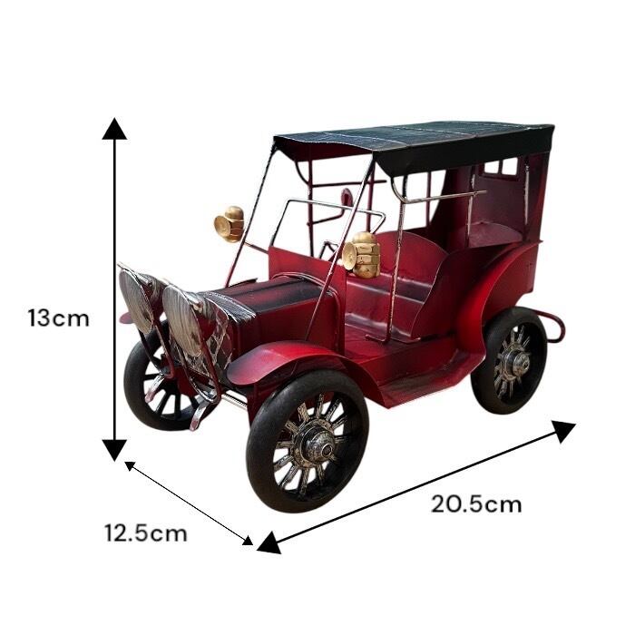 ブリキ クラシックカー 赤 アンティーク レトロ コレクション