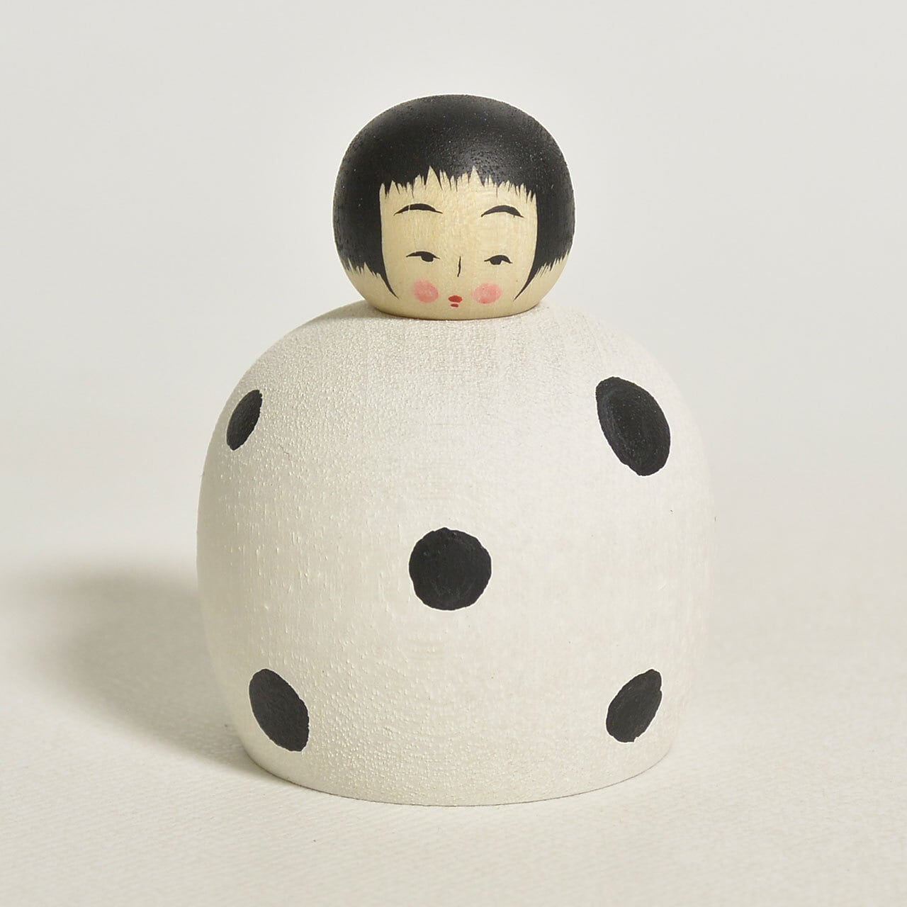 豆大福ちゃんこけし 約1.5寸 約4.5cm 鈴木明 工人（作並系）#2345