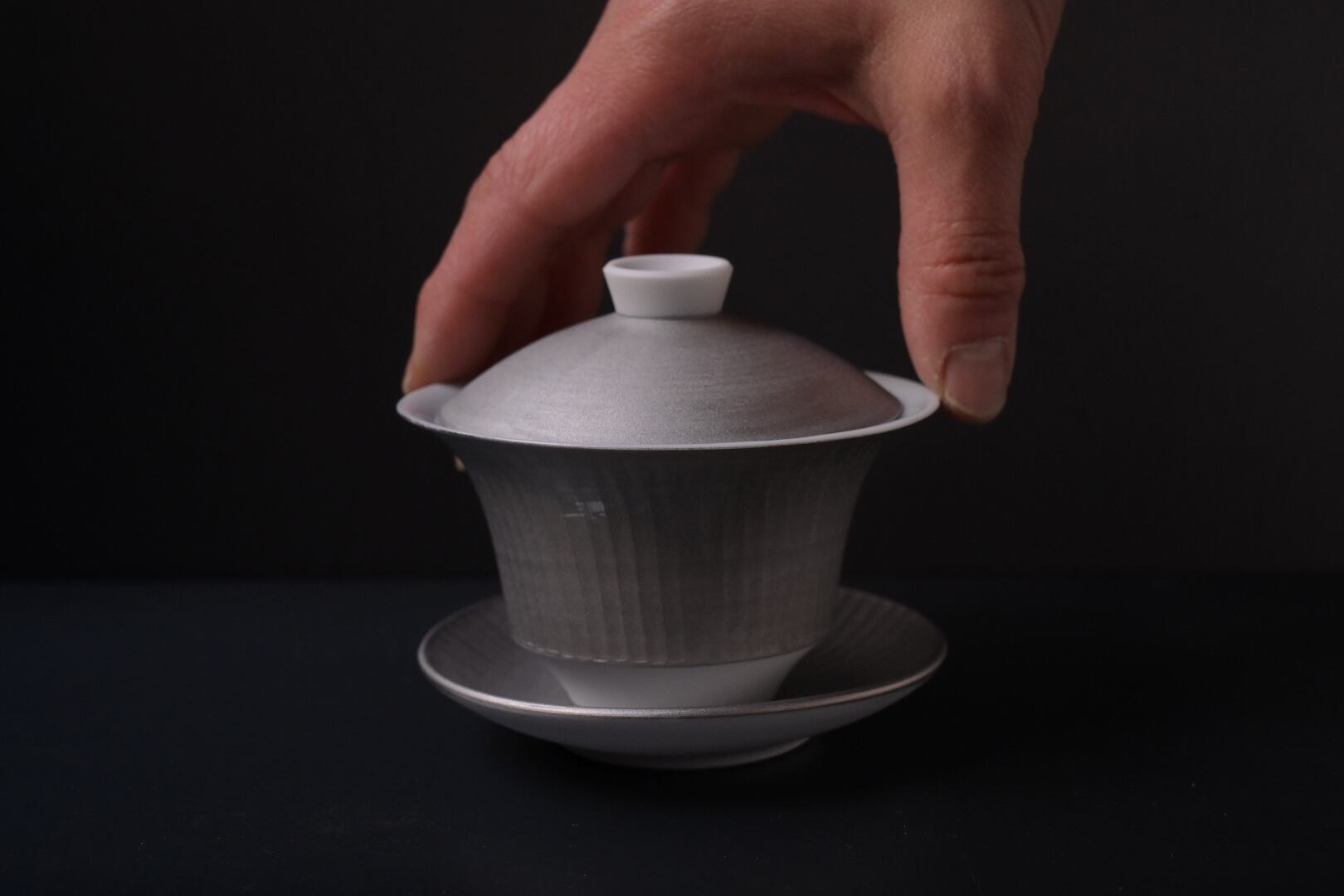 小林千恵 白金蓋碗ギザギザ三角 | 鎌倉倶楽部 茶寮