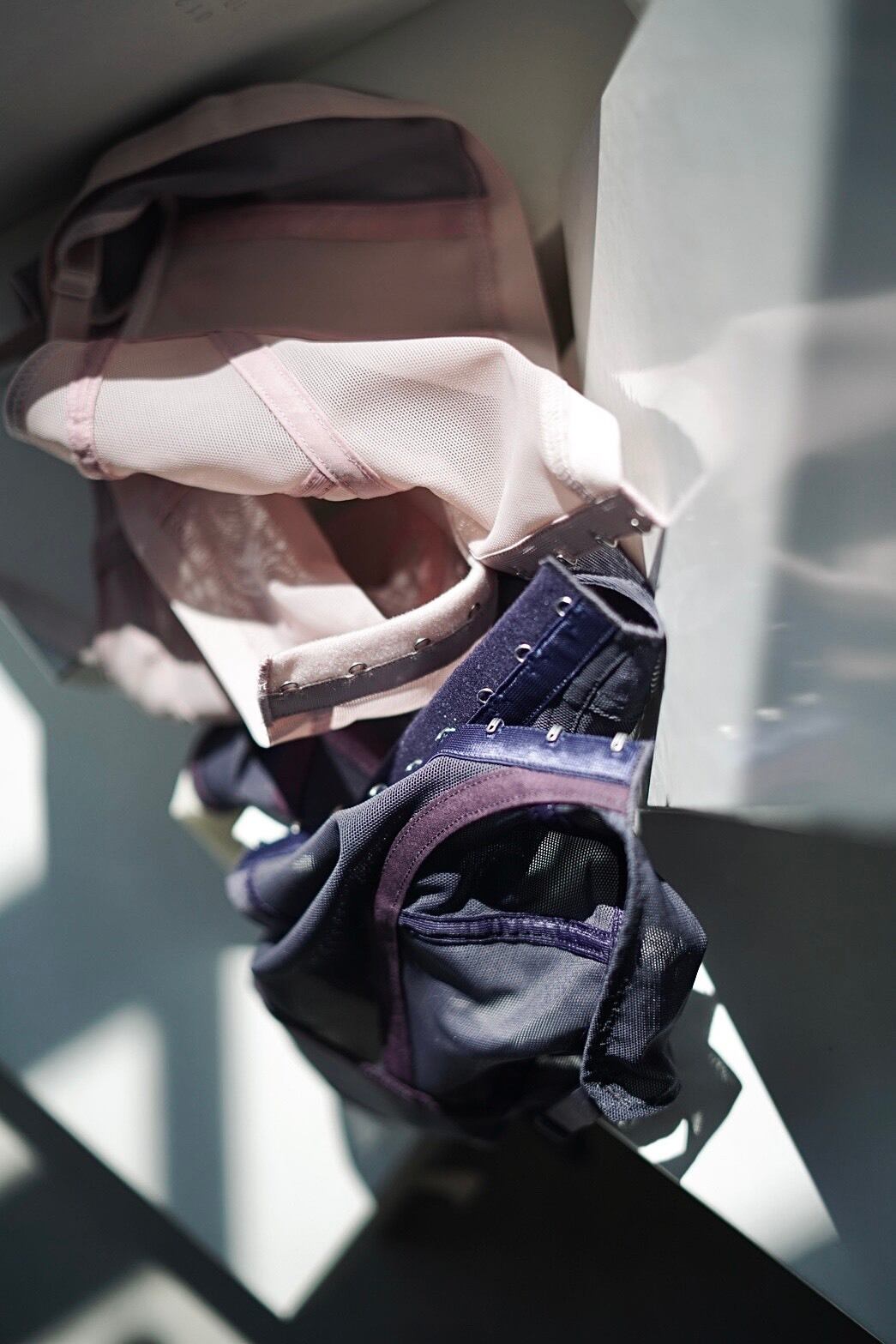 OVERNEATH / NET×BUSTIER (Bustier / 036N) ( Dusty Pink×Grey , Navy
