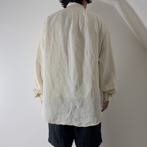 Ralph Lauren LINEN SILK COTTON shirt Ivory [XL] 古着