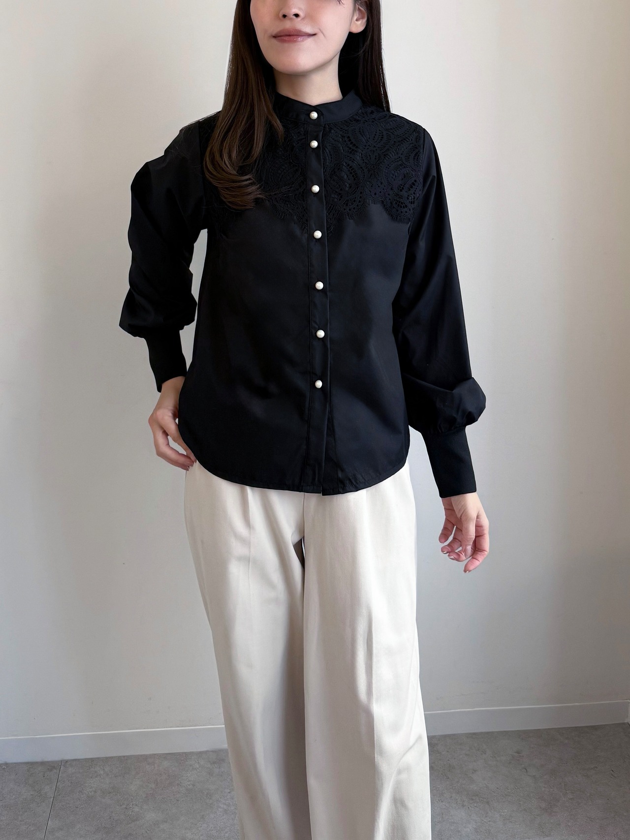 レースヨークブラウス［70003］