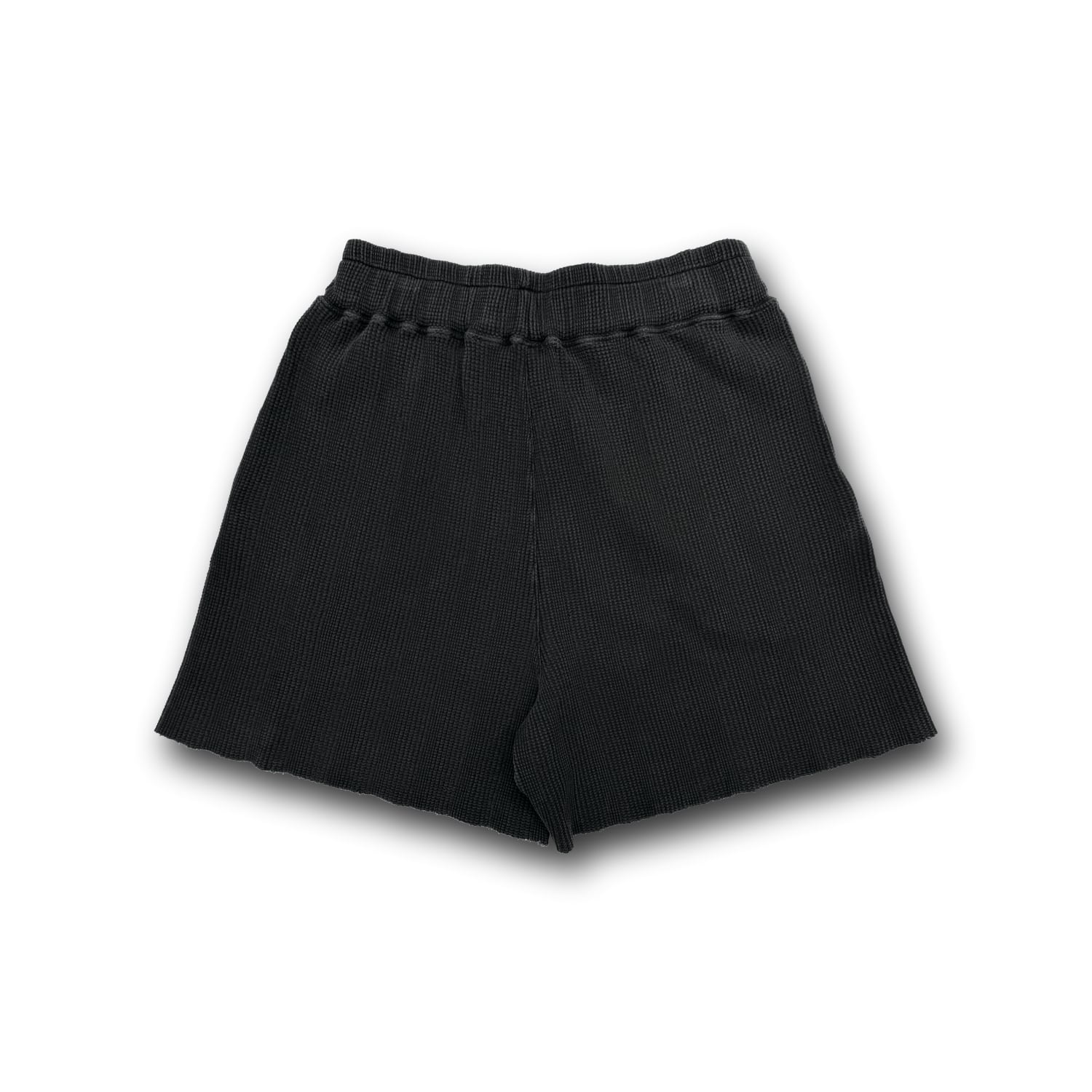 askyurself ブラック ショートパンツ 32 ASKYURSELF / CROSS WAFFLE VINTAGE SHORTS | HOLICK