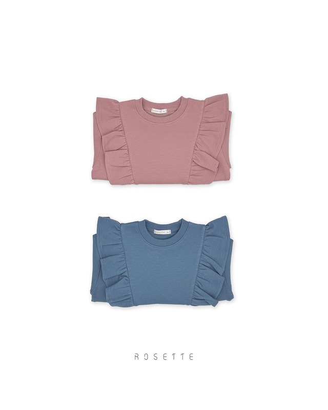 【取寄】rosette｜ria frill sweatshirt｜リアフリルスウェット｜XS-XL｜kids｜26 autumn