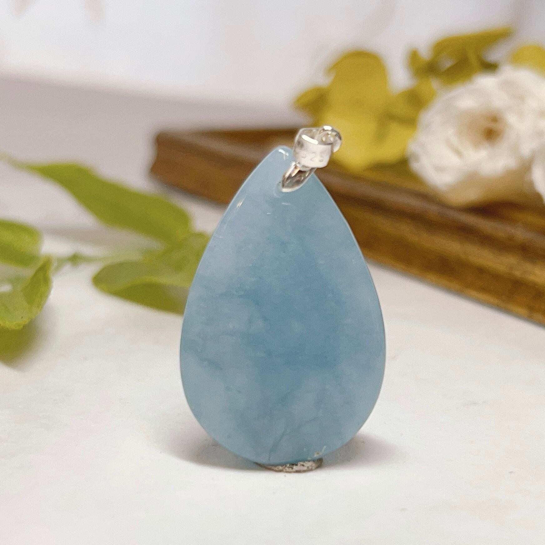 【E6892】アクアマリン＊緑柱石＊ペンダント＊青＊Aquamarine＊Pendant＊天然石＊アクセサリー＊パワーストーン＊クリスタルワールド