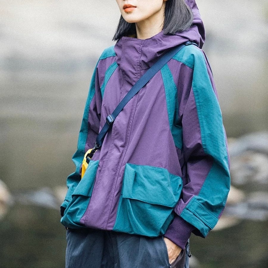 レトロブロックウィンドブレーカー J0203