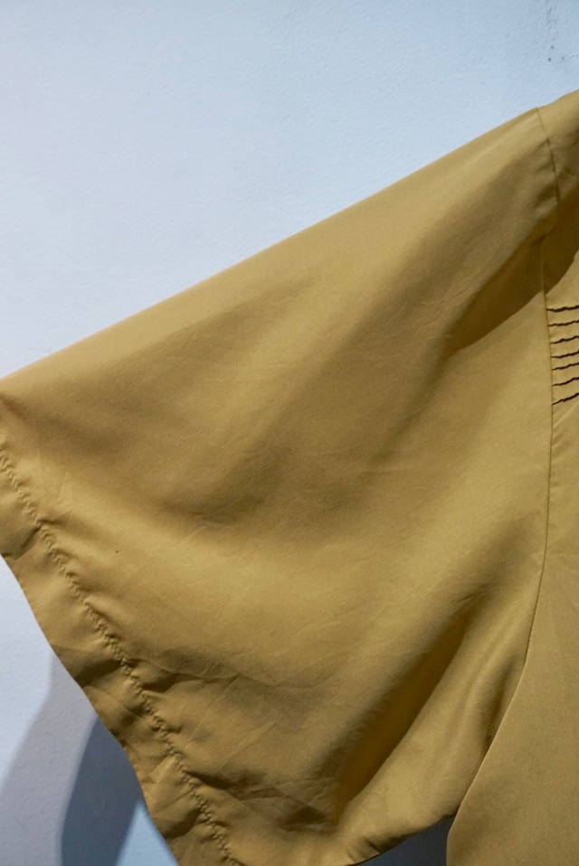 polyester s/s zip shirt