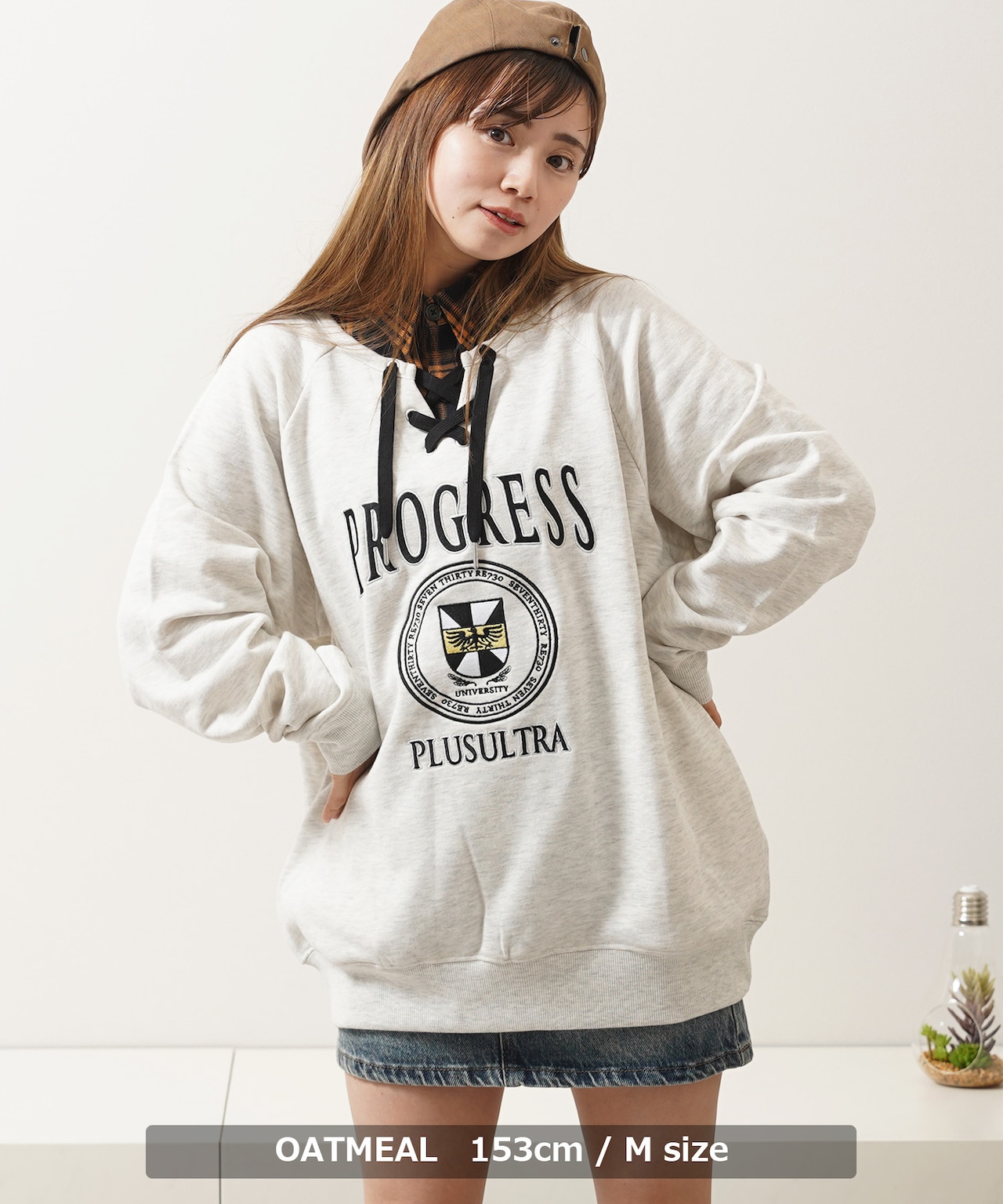 ◆フェイクレイヤード カレッジ スウェット◆ng-61225