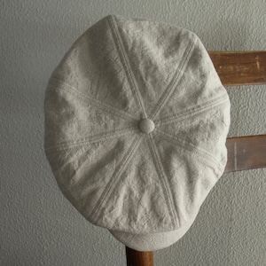 drapers belgium-linen cap / ecru
