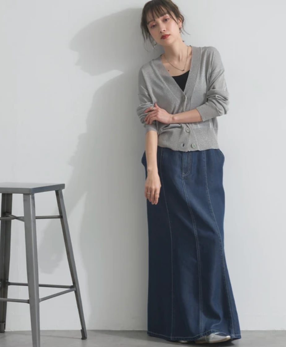 ナンバーミーTOKYO"LYOCELL DENIM LONG SKIRT"