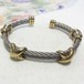 ロープワイヤーのカフブレスレット　bracelet for sale　11844BR