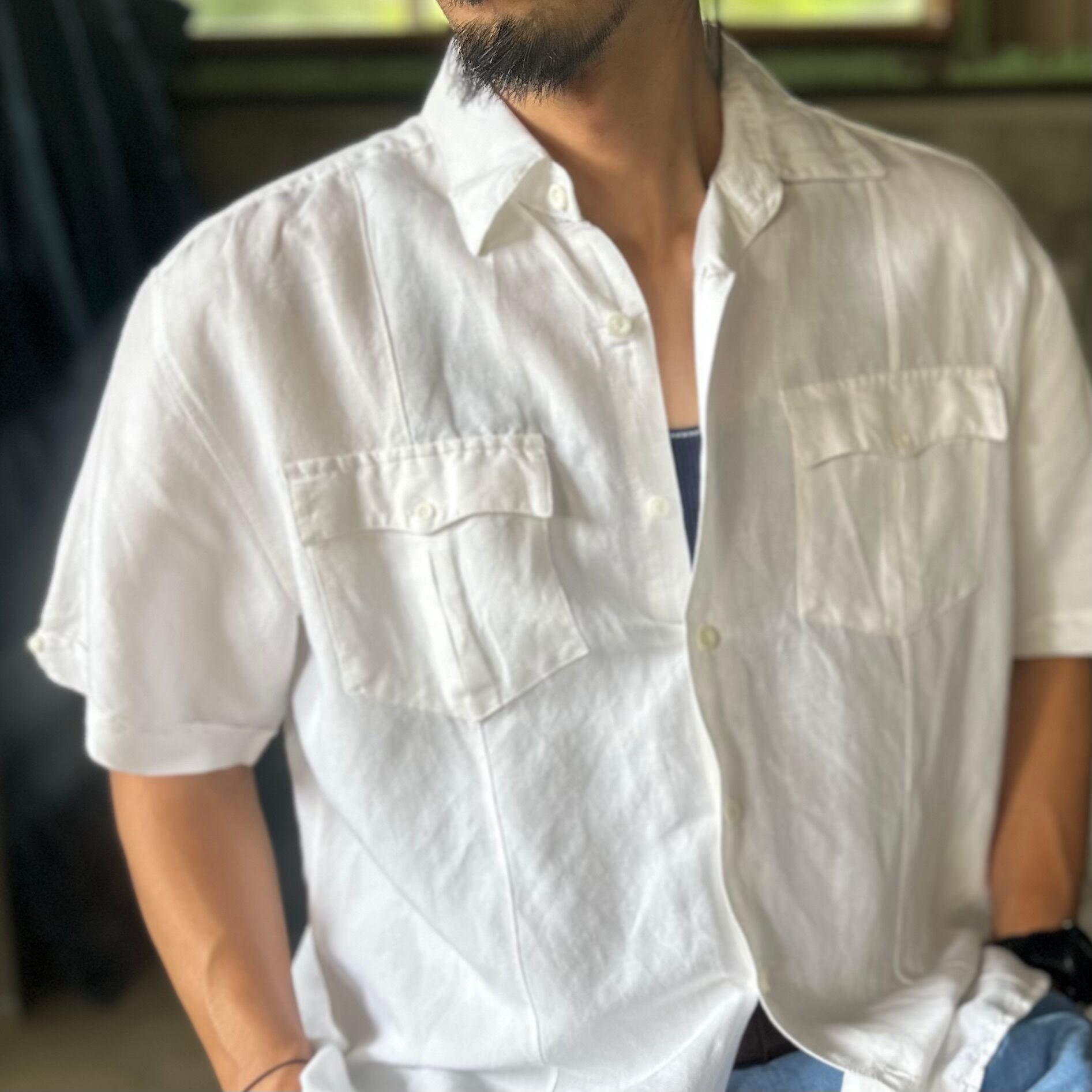 CUBAVERA S/S ramie rayon shirt キューバベラ ラミー レーヨン混 半袖