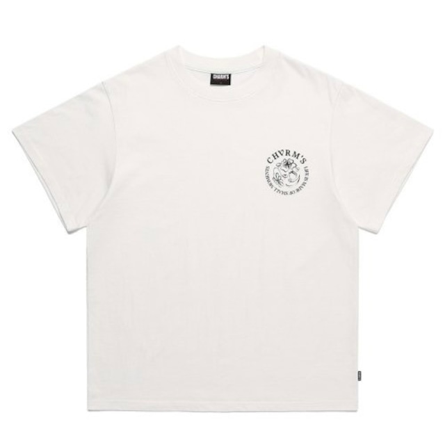 [CHARM’S] Logo flower T-shirt White 正規品 韓国ブランド 韓国ファッション Tシャツ