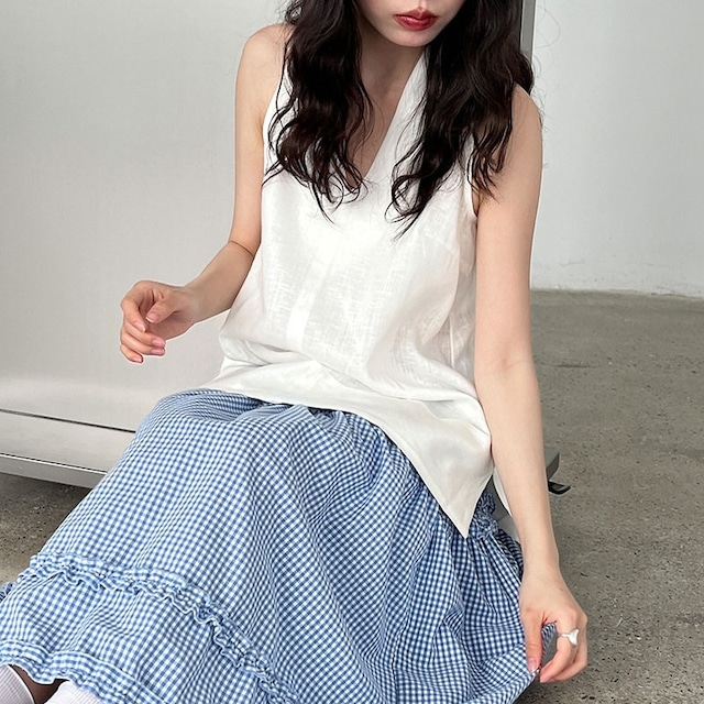 v-neck halter neck shirt 10944