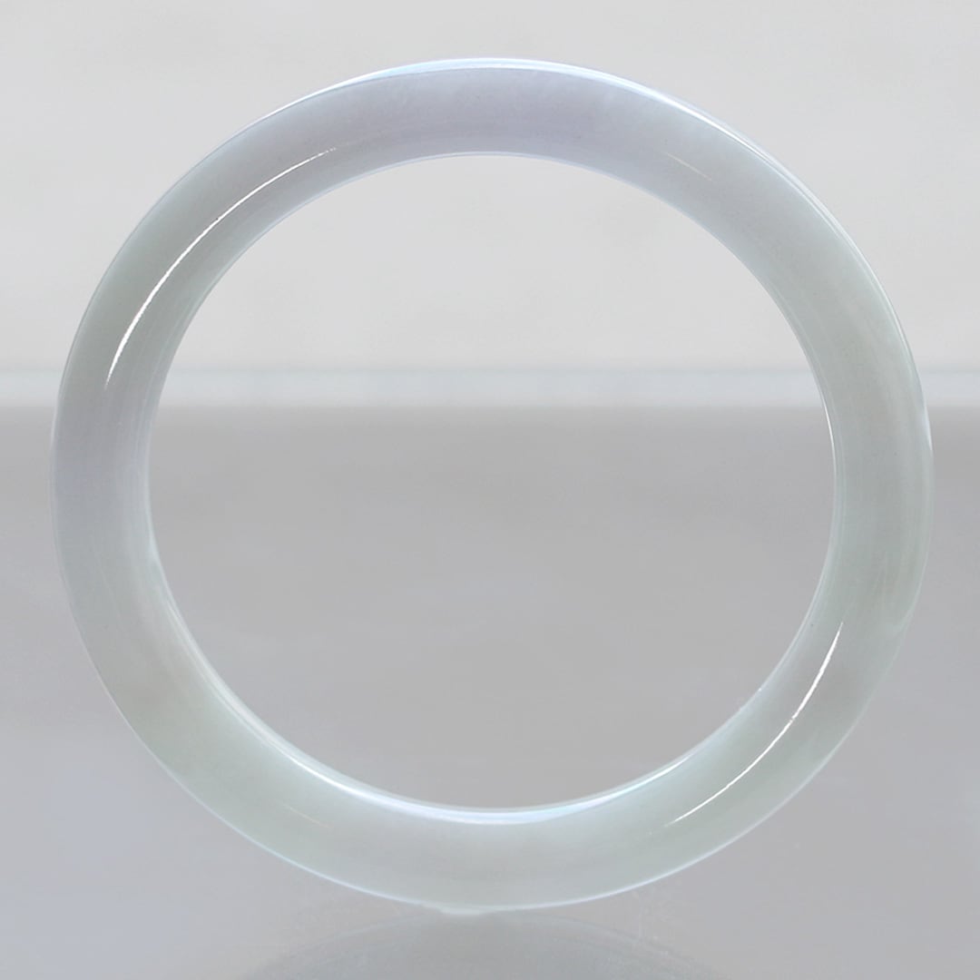 内径 約56.8mm 】貴重なラベンダー翡翠バングル！A貨翡翠 jd_bg1288