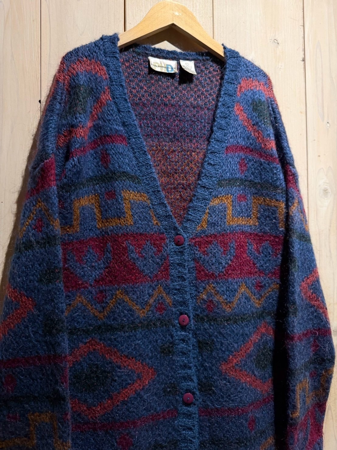 a.k.a.C.a.k.a vintage】Geometric Pattern Vintage Mohair Knit