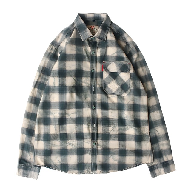 アメリカン ウォッシュ加工チェックシャツ 4色　S2163