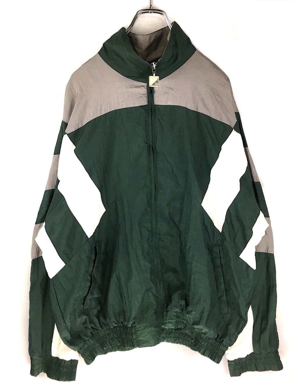 dark green pattern nylon jacket
