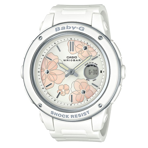 特価☆カシオ BABY-G BGA-150FL-7AJF 白 ホワイト 花柄 レディース腕時計 栗田時計店(1966年創業の正規販売店)