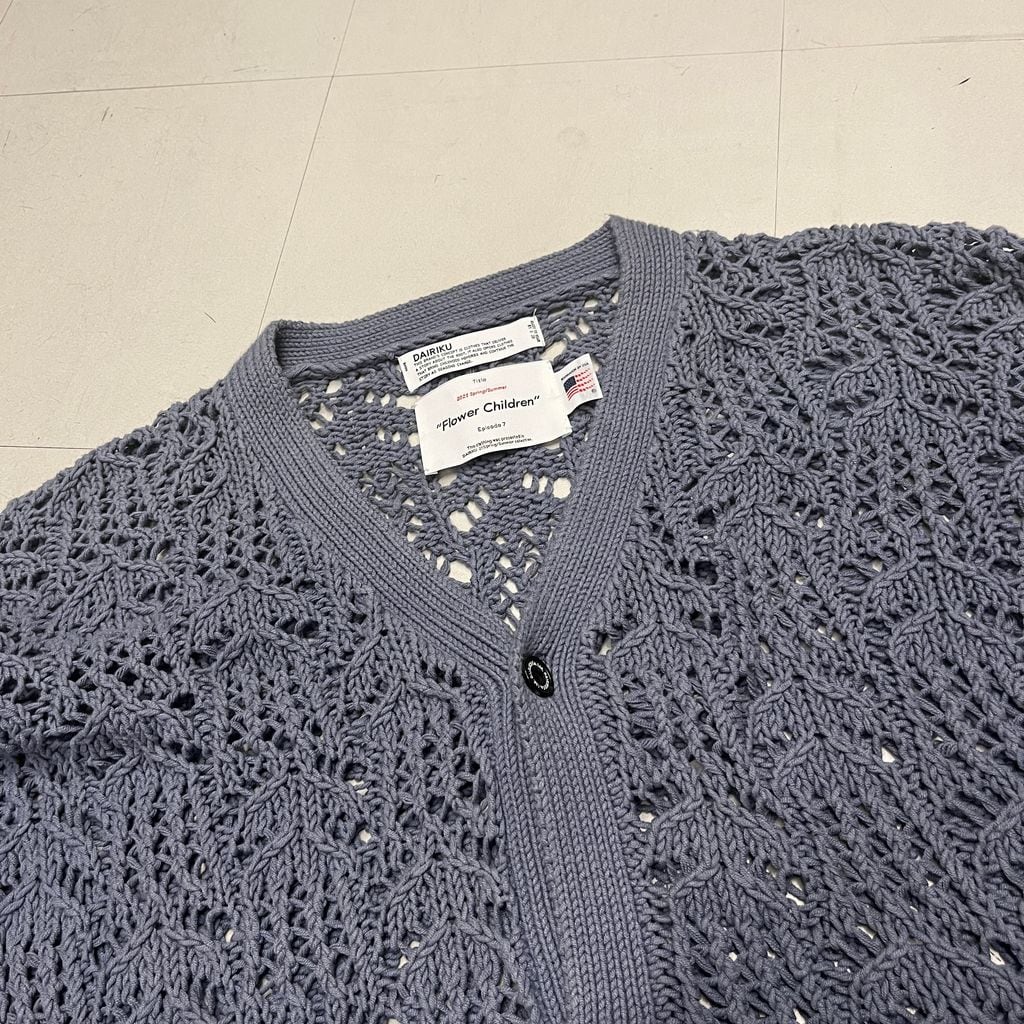 DAIRIKU ダイリク 21SS Flower Pattern Hand Knitting Cardigan