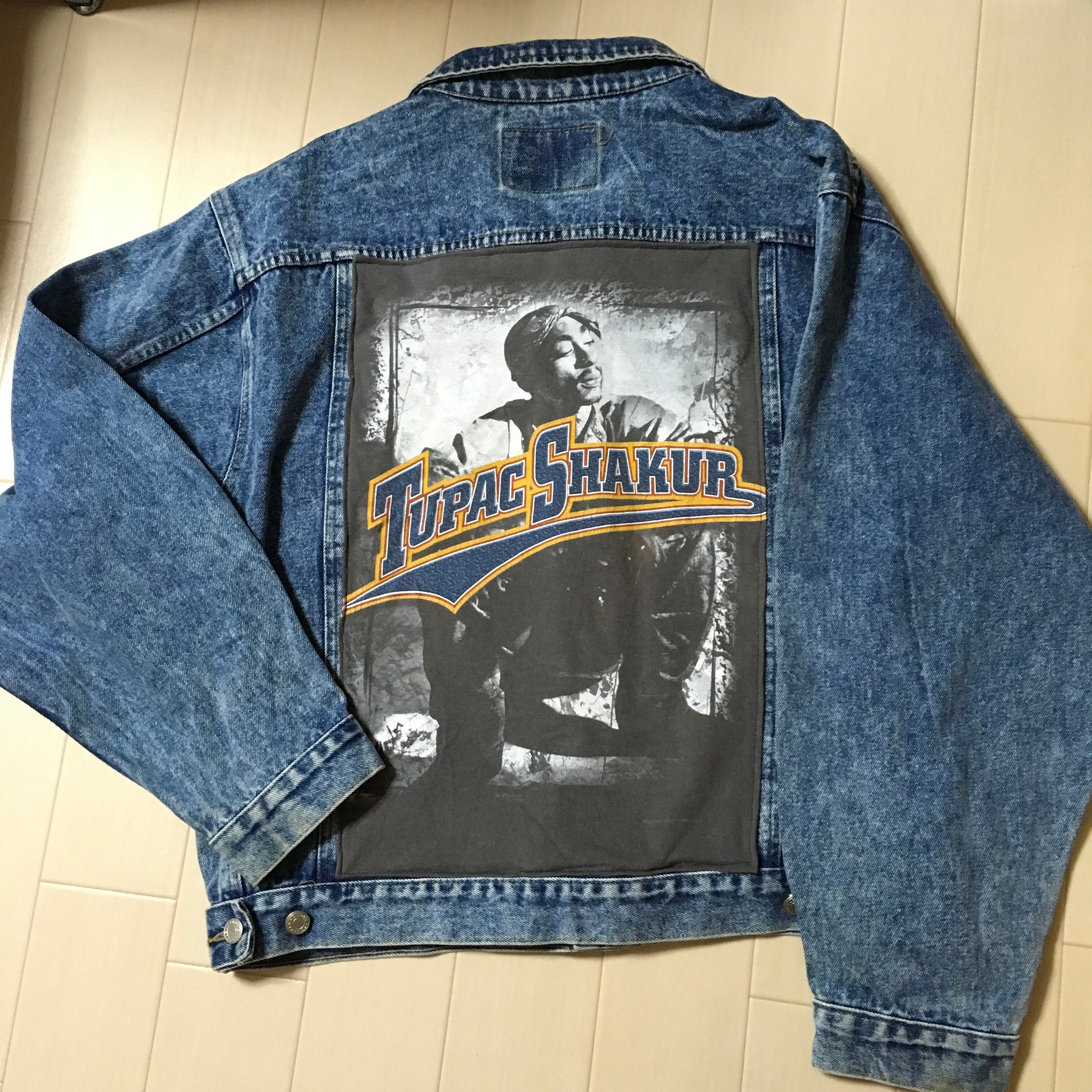 2pac リメイクGジャン デニムジャケット ヴィンテージ 90s