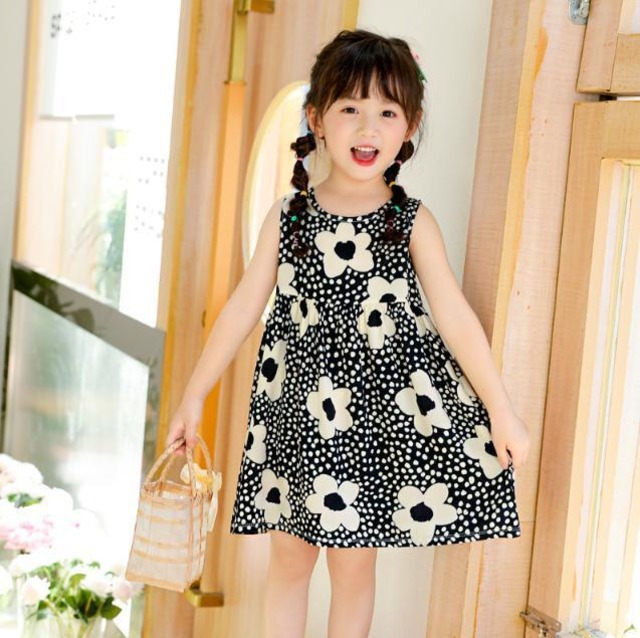再入荷！夏ワンピースキッズ（ピンクフラワー/80サイズ/90サイズ/100 