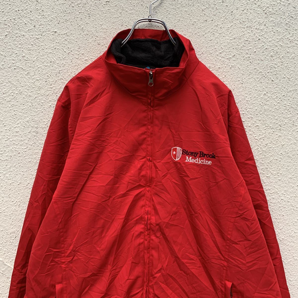 TRI-MOUNTAIN ジップアップ ナイロン ジャケット XL レッド フリース