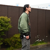 Leh(レー)GANKO別注×damage waffle L/S sweater コーディネート