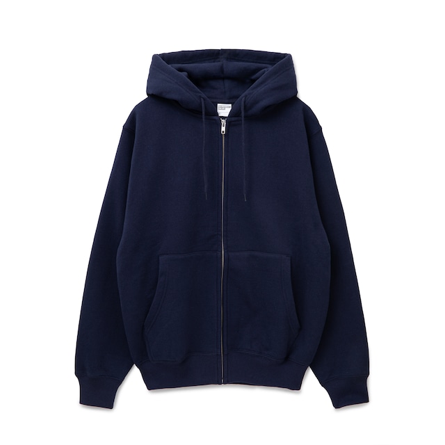 15oz Garment Dye Zip Up Hoodie  <Navy>