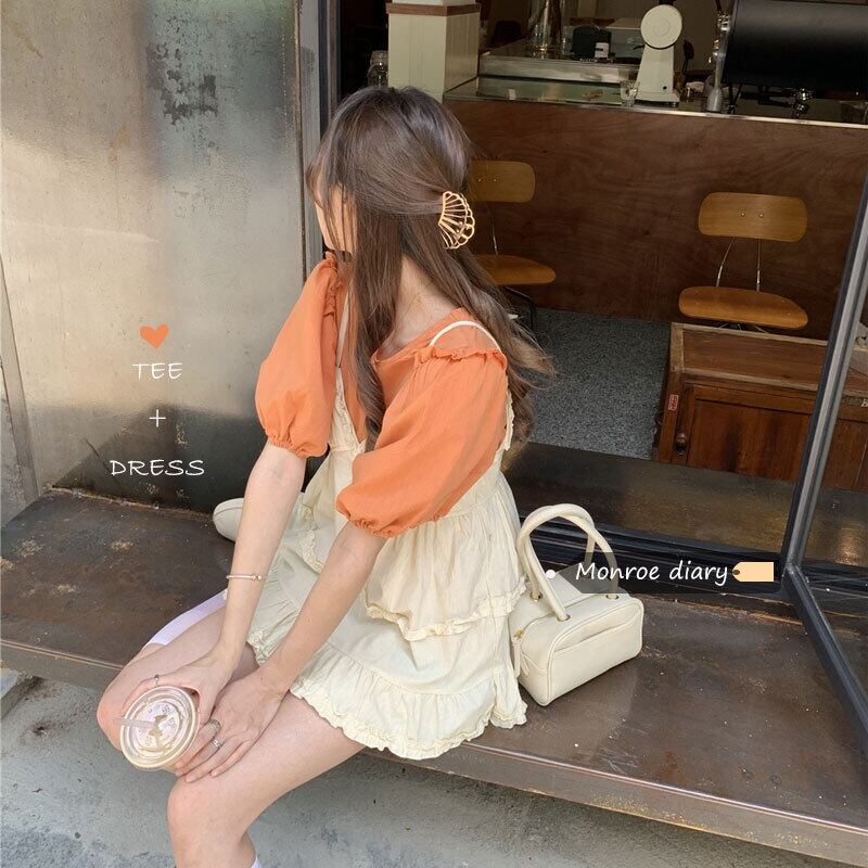 サマースタイルTシャツ スカート 大人ガーリー スウィート キュート カジュアル 夏物 モンロー51441037300