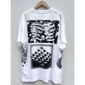 90s M.C.Escher "MULCH PRINT" Art Tee MADE IN USA  Size L
