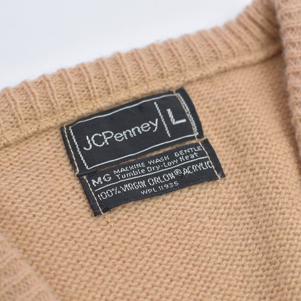 70s〜 JCPenney ジェイシーペニー Vネック アクリルセーター プル