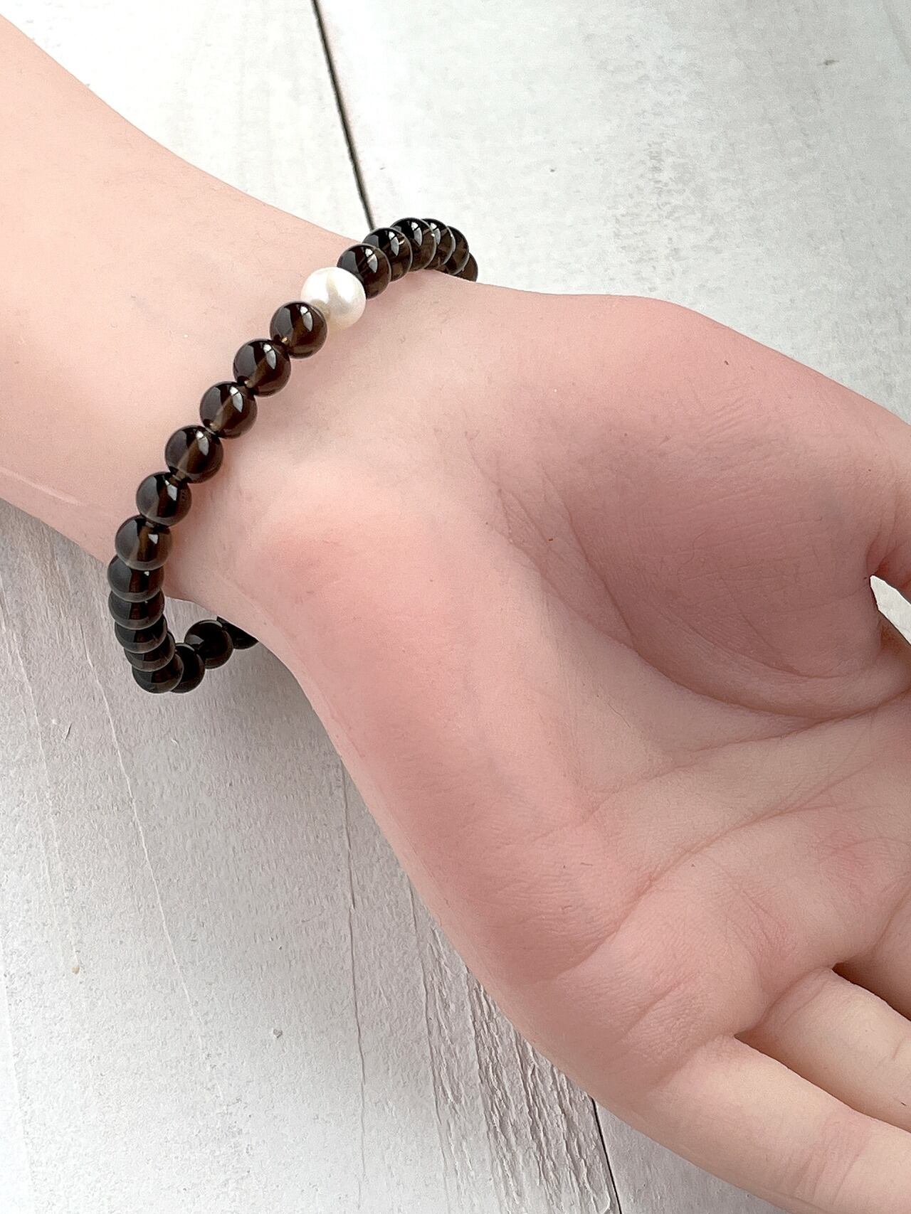 スモーキークォーツ 天然石 ブレスレット スモーキークォーツ 