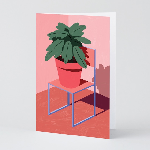 WRAP "Plant & Chair"  ART CARD  Artwork by Ana Popescu