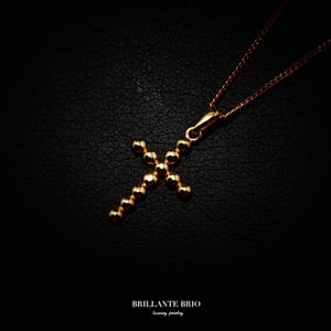 【K18】poll cross necklace