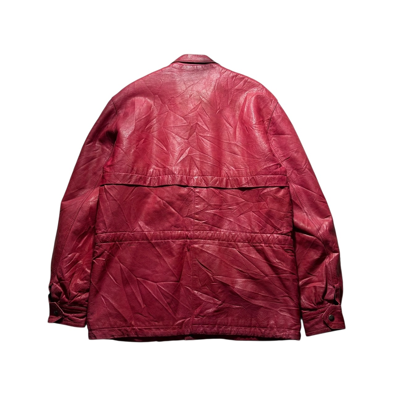 vintage 1980’s MARITHE FRANCOIS GIRBAUD red leather coverall with jacket