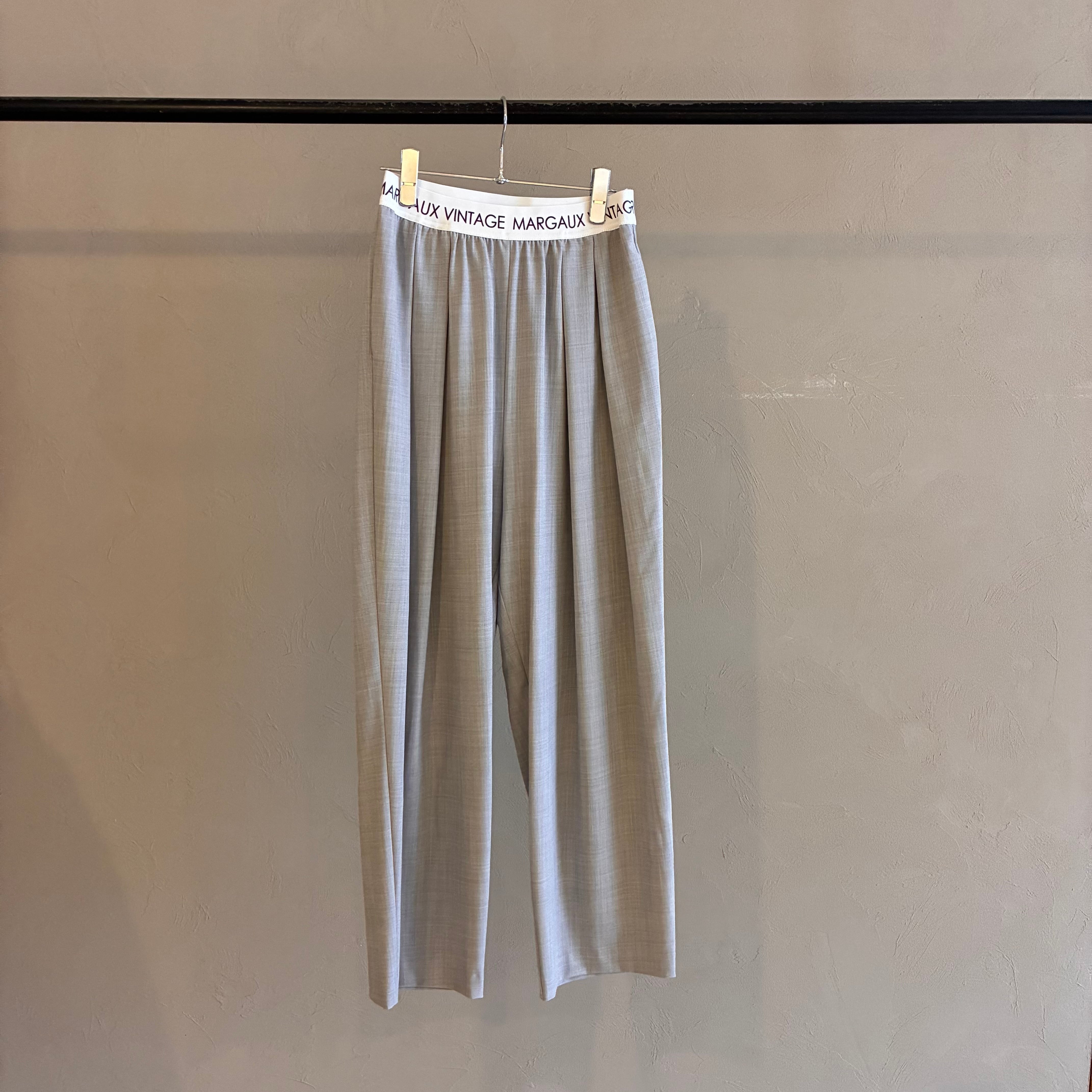 MARGAUX VINTAGE 】ロゴウエストゴムタックパンツ | valance 福井