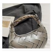 編み込み ハーフムーン ハンドバッグ  90003